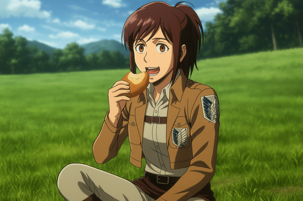 Quién mató a Sasha en Attack on Titan 7 Attack-on-titan sasha blouse homenaje campo pan