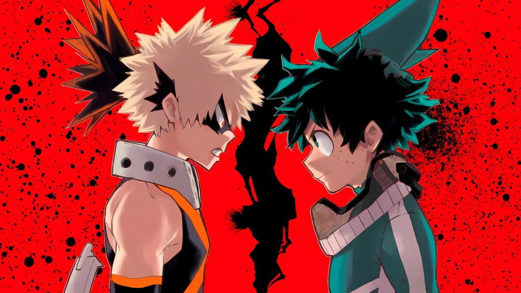 Cuando Bakugo reacciona con desprecio a los insultos de sus rivales