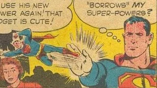 Mini Superman que sale de sus dedos