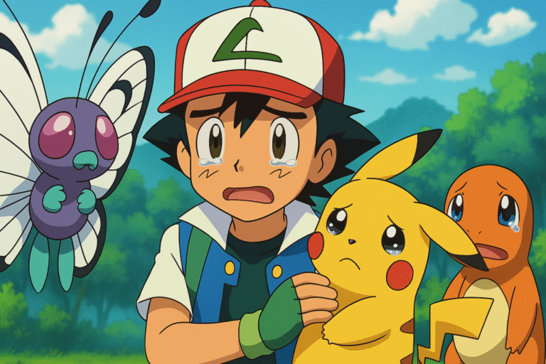 pokemon-tristeza-preview-ash-pikachu-butterfree-charmander