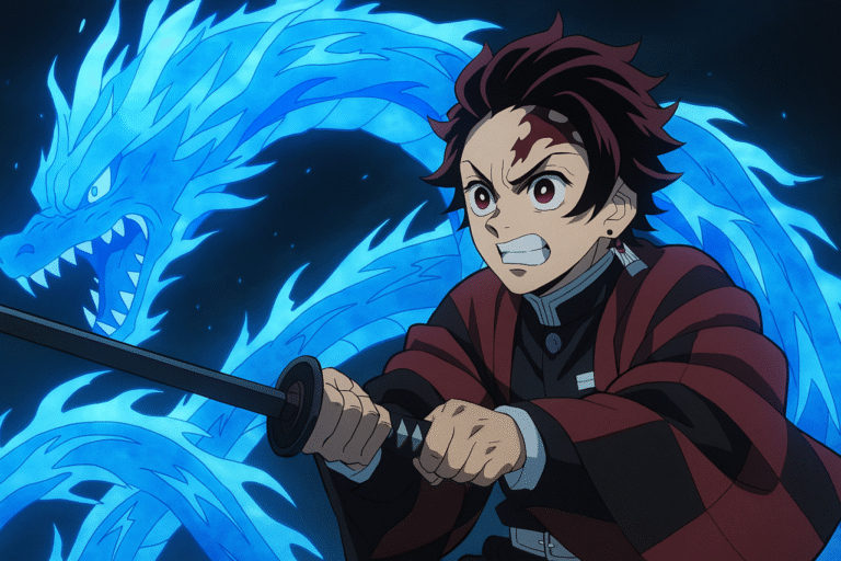tanjiro-dragon-blue-flame-anime