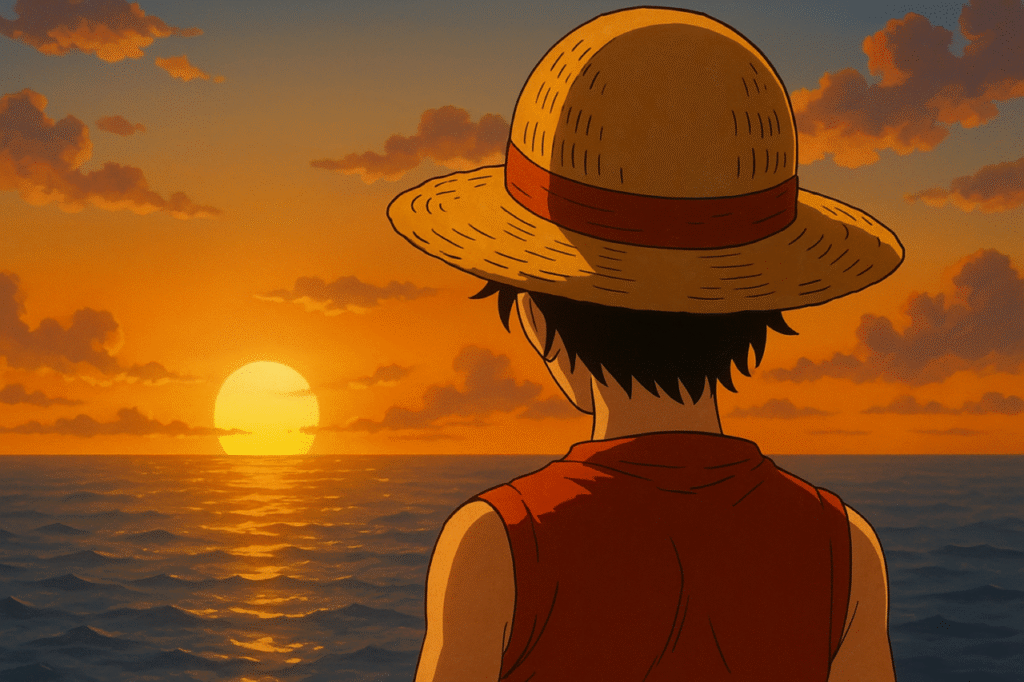 luffy atardecer final one piece