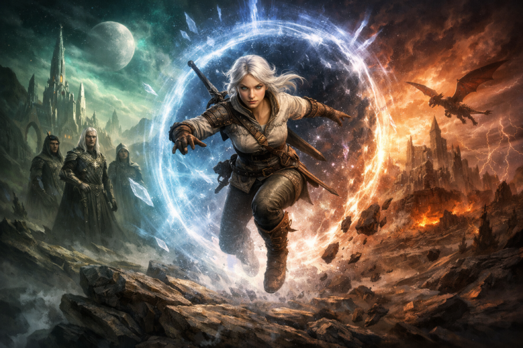 ciri viajes entre mundos elfos aen elle the witcher