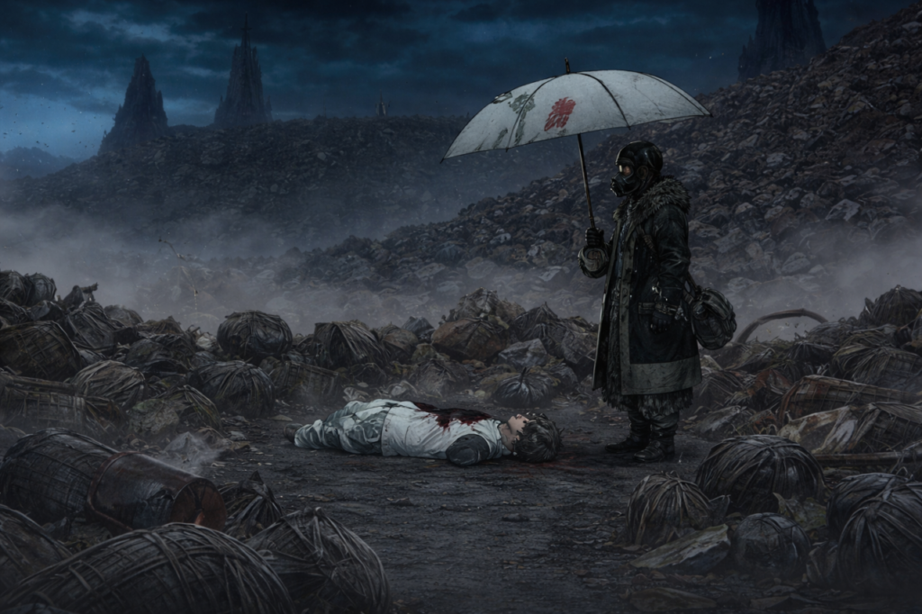 gachiakuta-abyss-residents-umbrella-scene