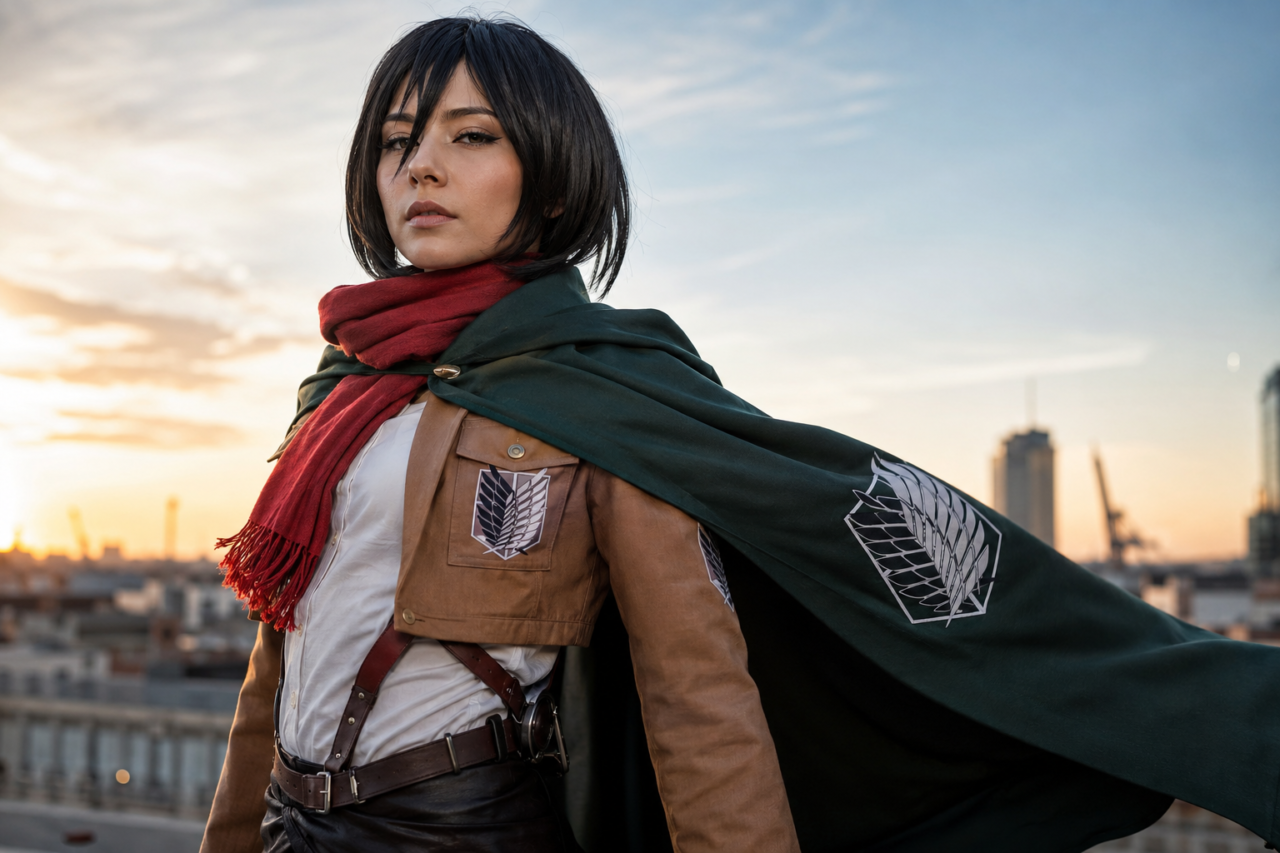 cosplay mikasa ackerman capa reconocimiento maquillaje cover