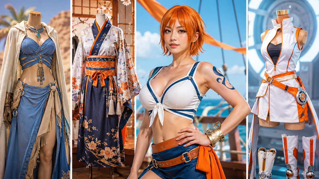 cosplay nami one piece variantes arcos cover