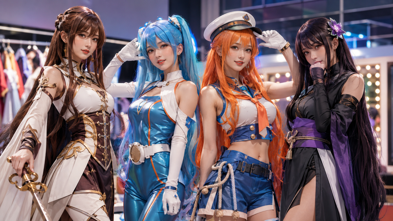 mejores cosplays anime chicas pelo largo