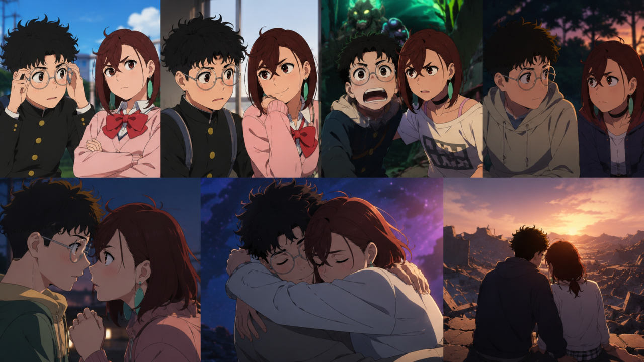 Momo y Okarun el amor raro de Dandadan