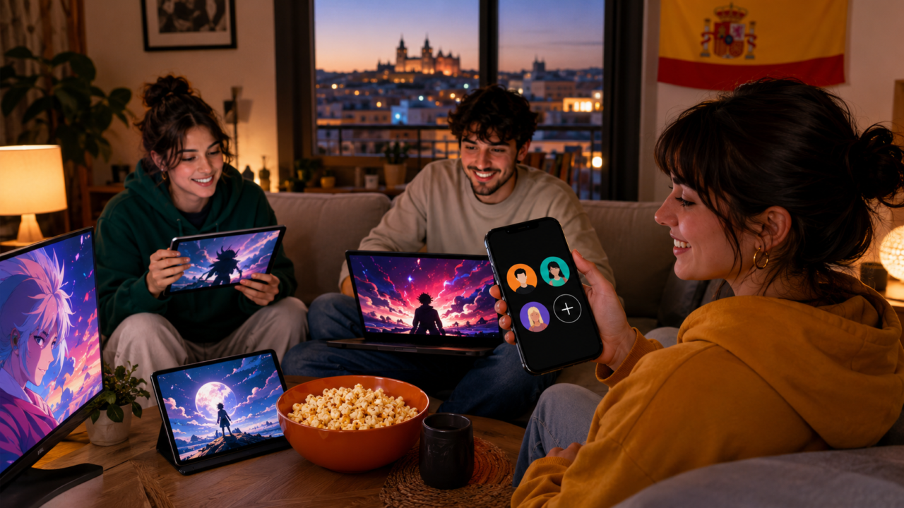 ompartir cuenta crunchyroll espana